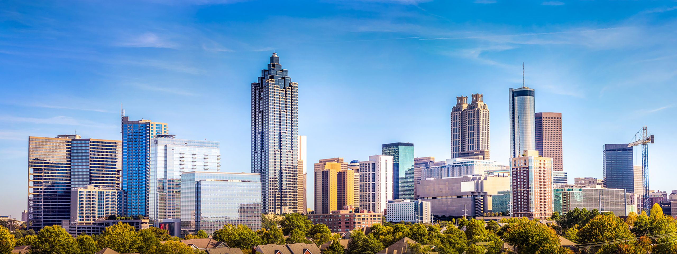 Downtown Atlanta Skyline showing several prominent buildings